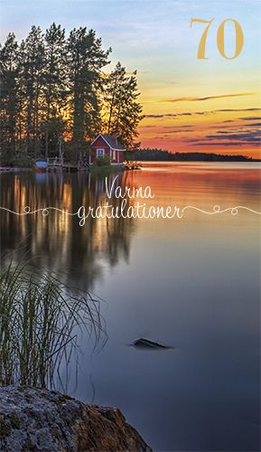 2-osainen onnittelukortti 70v ruotsinkielinen