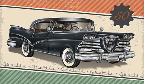 2-osainen onnittelukortti 50v ruotsinkielinen