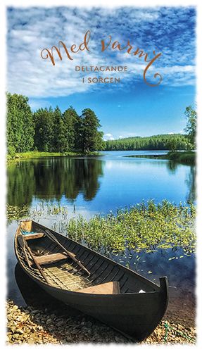 2-osainen osanottokortti Sydänliitto ruotsinkielinen