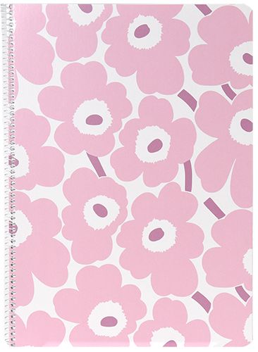 Kierrevihko A4/40L Marimekko Unikko vaaleanpunainen