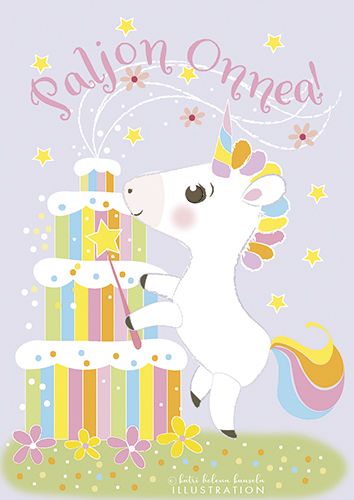 Postikortti lasten onnittelu Katri Kuusela