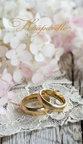 2-osainen hääkortti