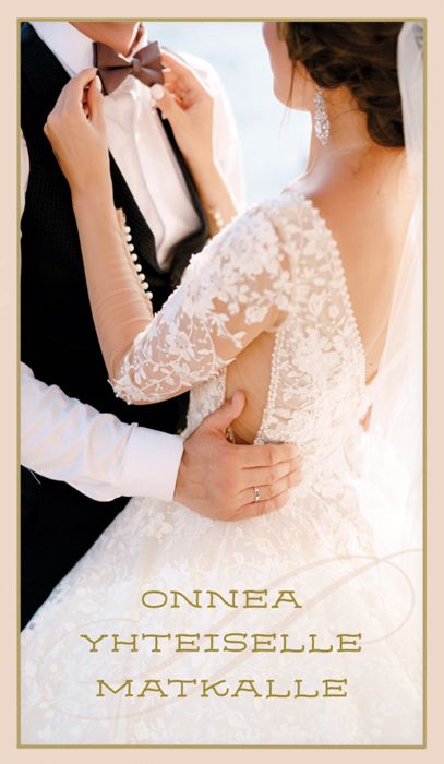 2-osainen hääkortti