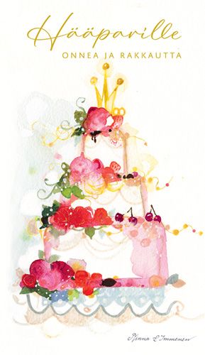 2-osainen hääkortti Minna Immonen