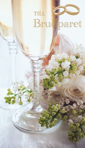 2-osainen hääkortti ruotsinkielinen