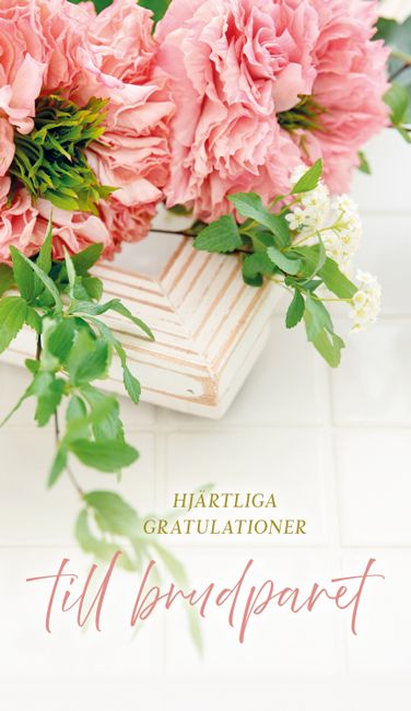 2-osainen hääkortti ruotsinkielinen