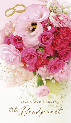 2-osainen hääkortti ruotsinkielinen