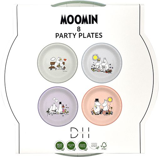 Lautanen 23cm Muumi lajitelma 8kpl