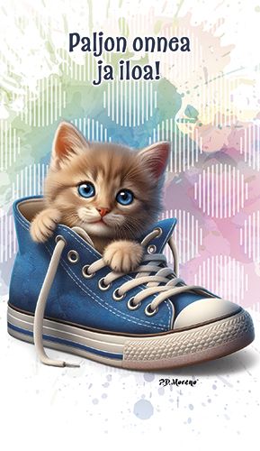 2-osainen lasten onnittelukortti