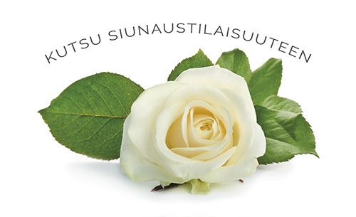 Kutsukorttipakkaus siunaustilaisuuteen