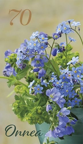 2-osainen onnittelukortti 70 v