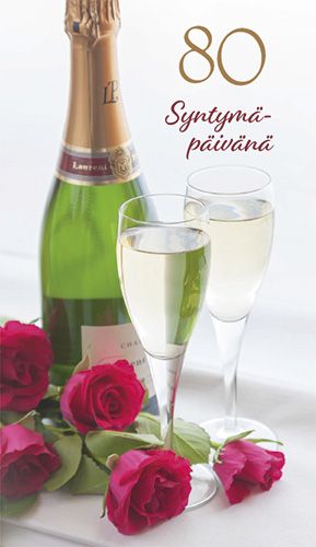 2-osainen onnittelukortti 80 v Jorma Jämsén