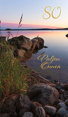 2-osainen onnittelukortti 80 v Jorma Jämsén