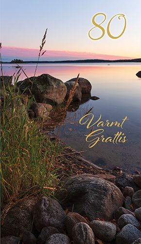 2-osainen onnittelukortti 80 v ruotsinkielinen Jorma Jämsén