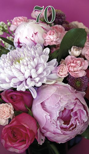 2-osainen onnittelukortti 70 v