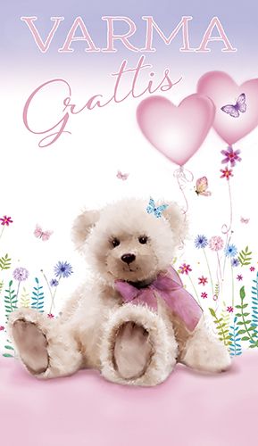 2-osainen onnittelukortti ruotsinkielinen