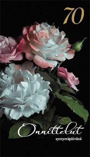 2-osainen onnittelukortti 70 v