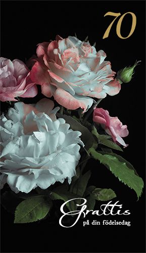 2-osainen onnittelukortti 70 v ruotsinkielinen