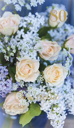 2-osainen onnittelukortti 80 v Jorma Jämsén