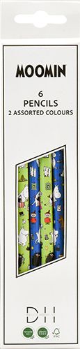 Lyijykynä lajitelma HB Muumi vihreä ja violetti