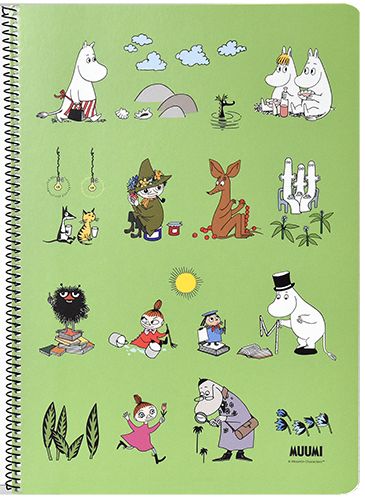 Kierrevihko A4/40L Muumi vihreä