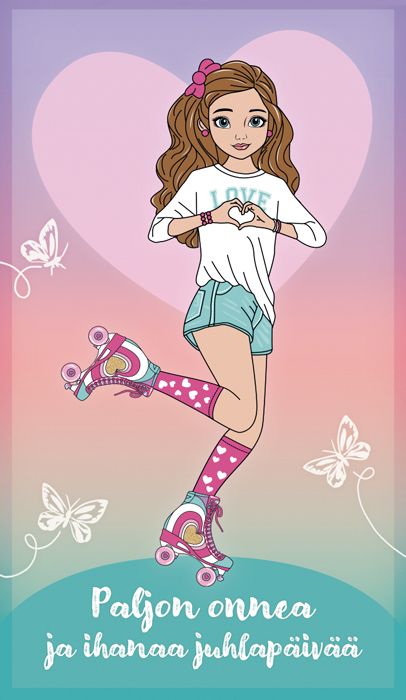 2-osainen lasten onnittelukortti