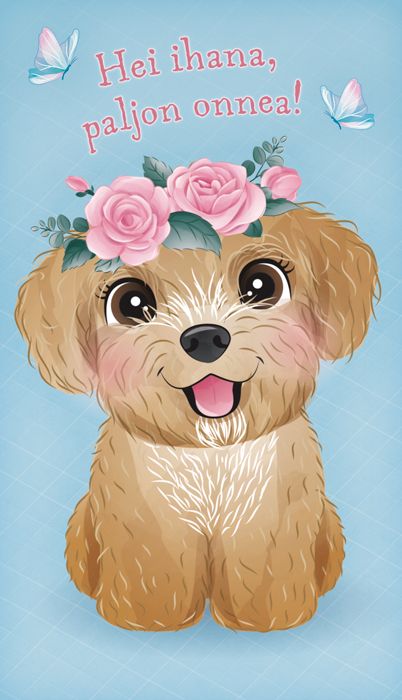 2-osainen lasten onnittelukortti