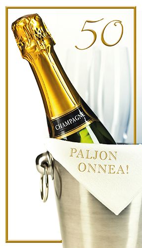 2-osainen onnittelu 50 v