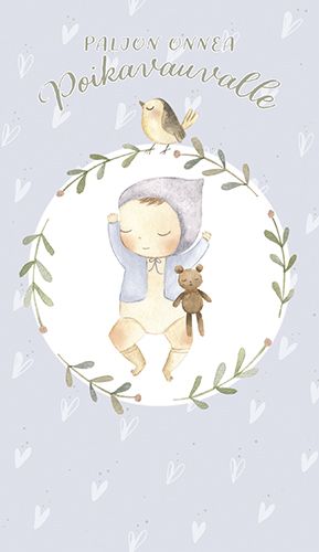 2-osainen vauvakortti poika