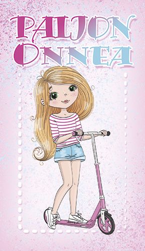 2-osainen lasten onnittelukortti