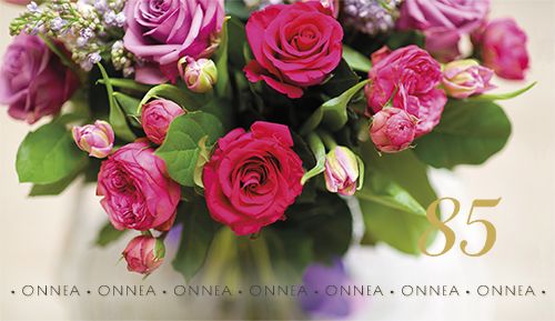 2-osainen onnittelukortti 85 v