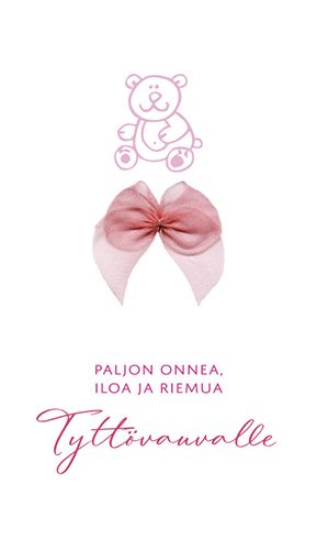 2-osainen vauvakortti tyttö