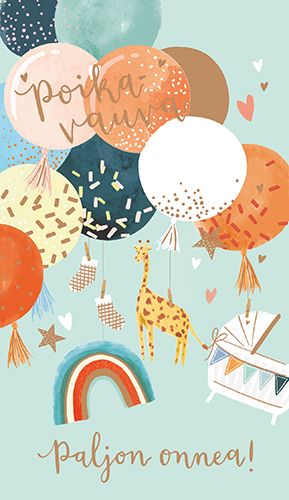 2-osainen vauvakortti poika