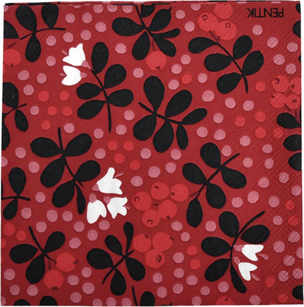 Servetti 33cm Pentik Puolukka punainen