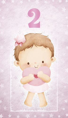 2-osainen onnittelukortti 2 v