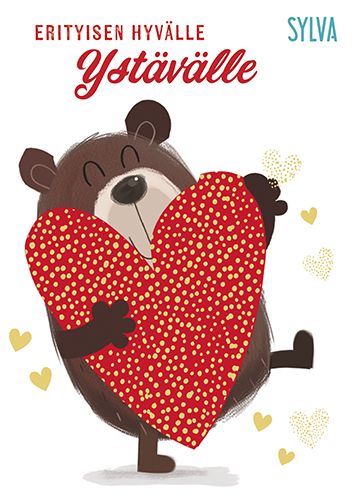 Ystävänpäiväkortti Sylva postimaksu maksettu