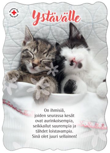 Ystävänpäiväkortti Suomen Punainen Risti postimaksu maksettu