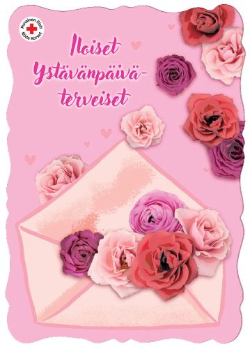 Ystävänpäiväkortti Suomen Punainen Risti postimaksu maksettu