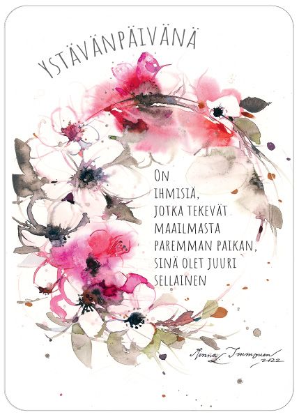 Ystävänpäiväkortti Minna Immonen