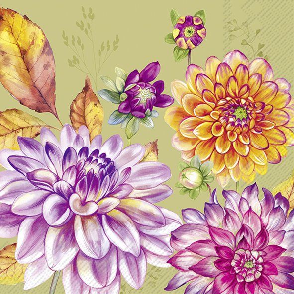 Servetti 25cm DAHLINA vihreä