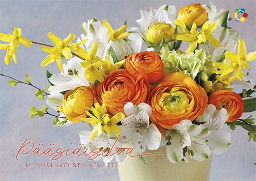 Pääsiäiskortti Suomen Syöpäpotilaat postimaksu maksettu