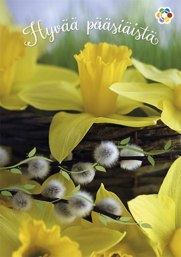 Pääsiäiskortti Suomen Syöpäpotilaat postimaksu maksettu