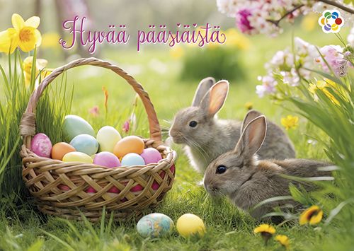 Pääsiäiskortti Suomen Syöpäpotilaat postimaksu maksettu