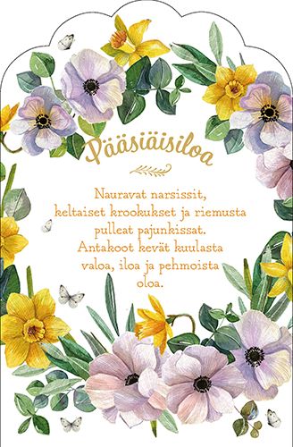 Pääsiäiskortti stanssattu