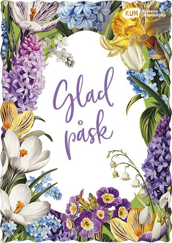 Pääsiäiskortti Kirkon ulkomaanapu ruotsinkielinen postimaksu maksettu