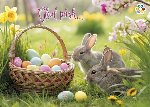 Pääsiäiskortti Suomen Syöpäpotilaat ruotsinkielinen postimaksu maksettu