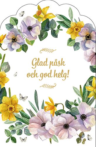 Pääsiäiskortti stanssattu ruotsinkielinen
