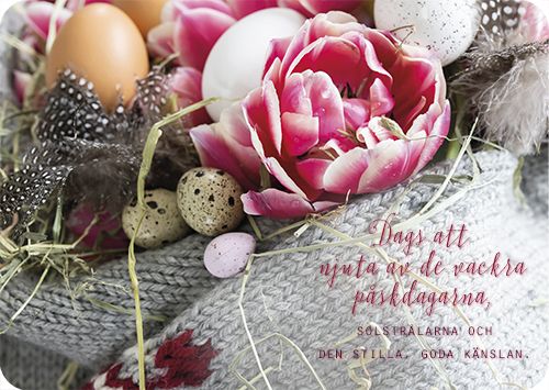 Pääsiäiskortti Ilona Pietiläinen stanssattu ruotsinkielinen