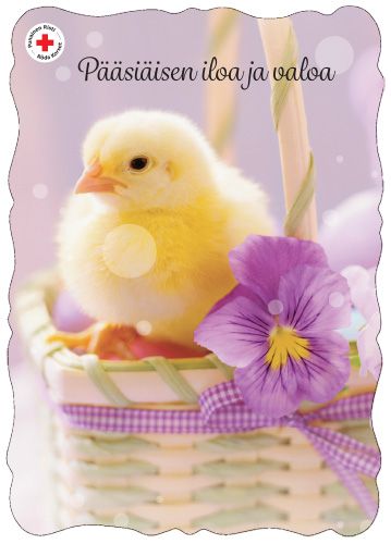 Pääsiäiskortti Suomen Punainen Risti postimaksu maksettu