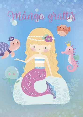 Postikortti lasten onnittelu ruotsinkielinen